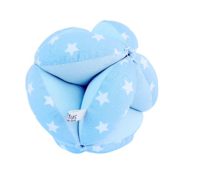 Pelota Montessori estrellas azul